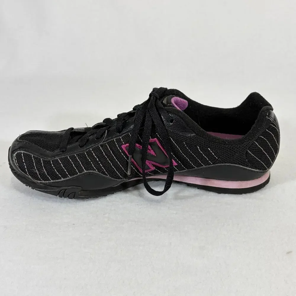 New Balance 442 Running Shoes Womens 8 Black Purple Sneakers Trainers WL442GGP